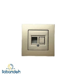 پریز شبکه BEKER مدل آسان بژ با قاب بژ